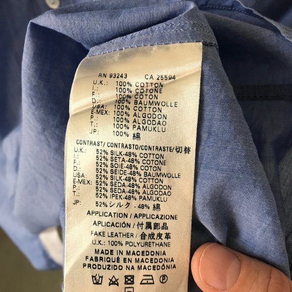 Diesel Black Gold Mid Blue End Casual Dress Shirt - Picture 15 of 15